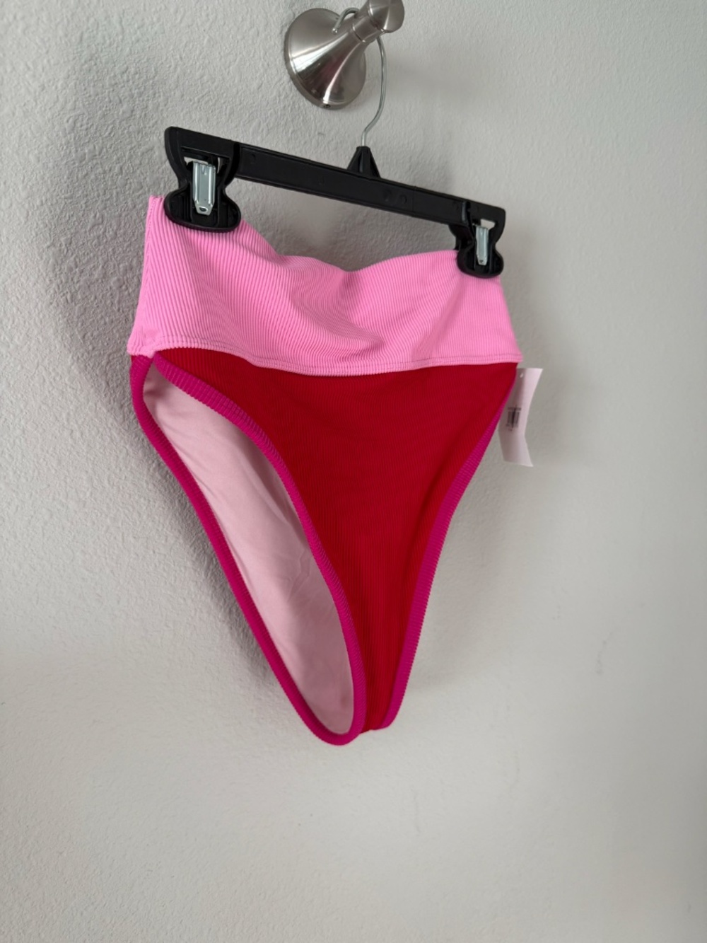 Beach Riot Emmy Bikini Bottom Fuchsia Red Neon Size S $98 - Picture 4 of 8